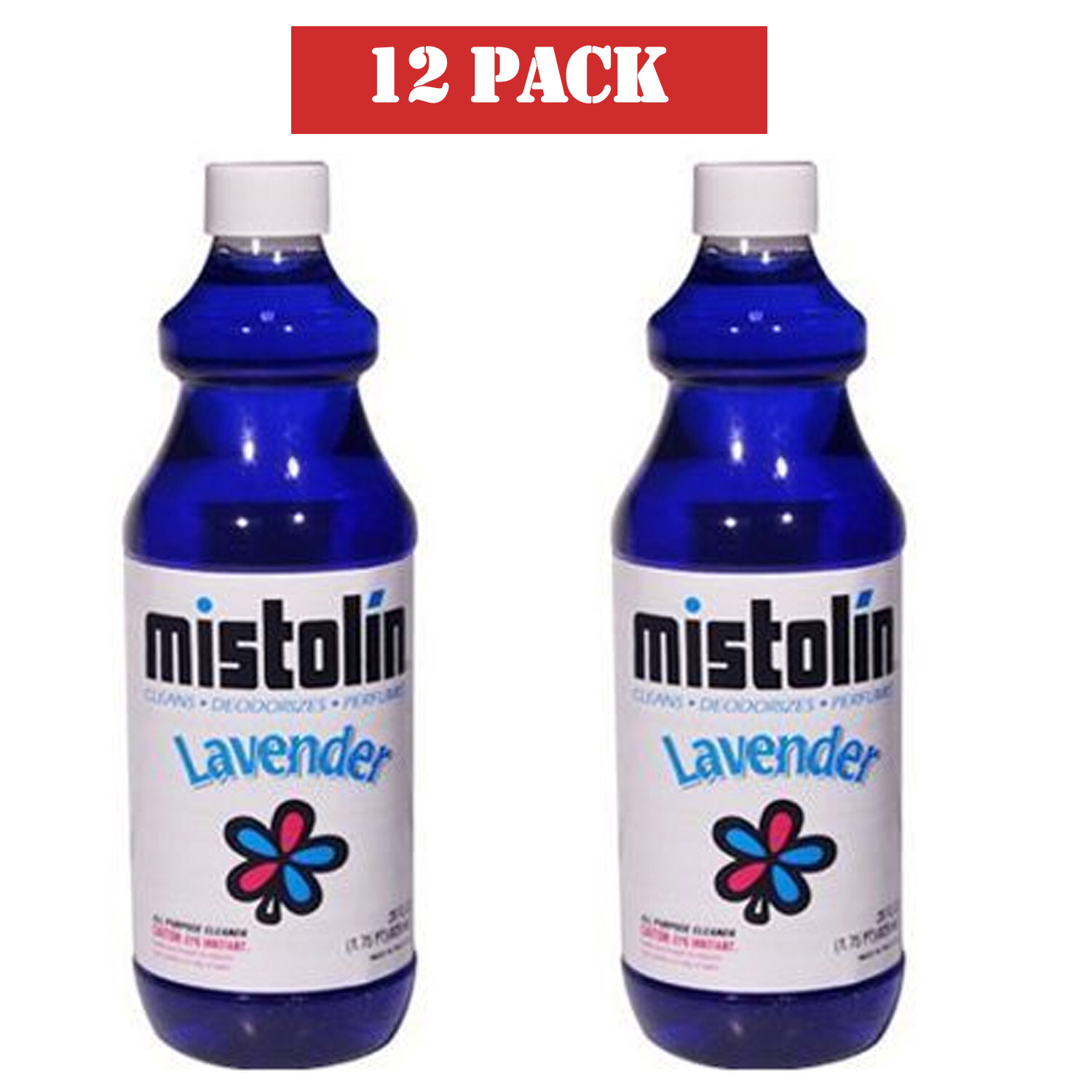 12 Pack Mistolin General All Purpose Cleaning Solution Lavender Scent 28 fl oz