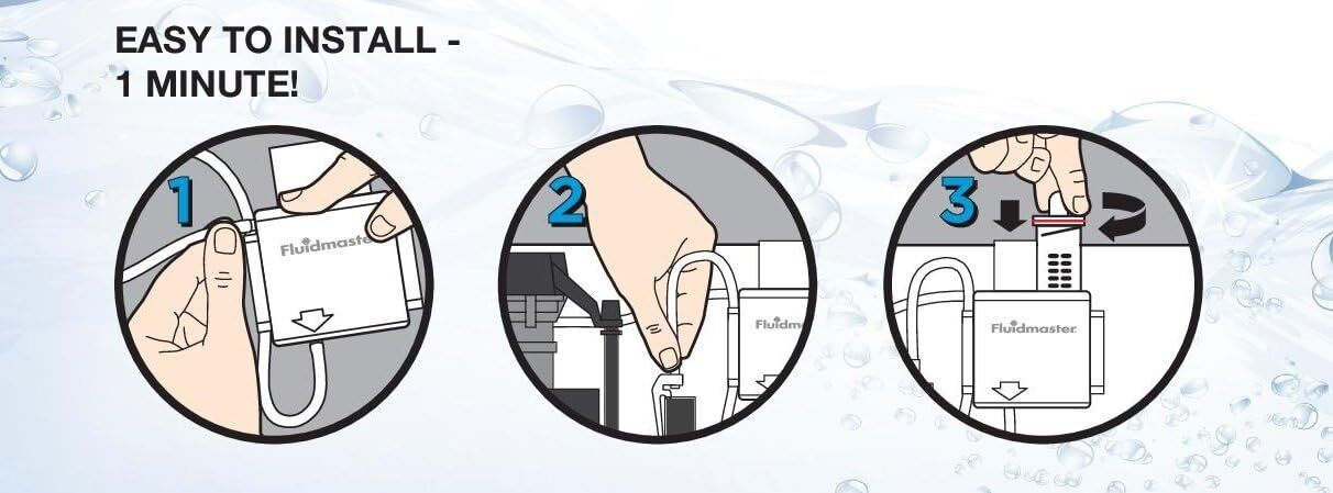 Fluidmaster Flush N Sparkle Automatic Toilet Bowl Cleaning System 3 Month Clean