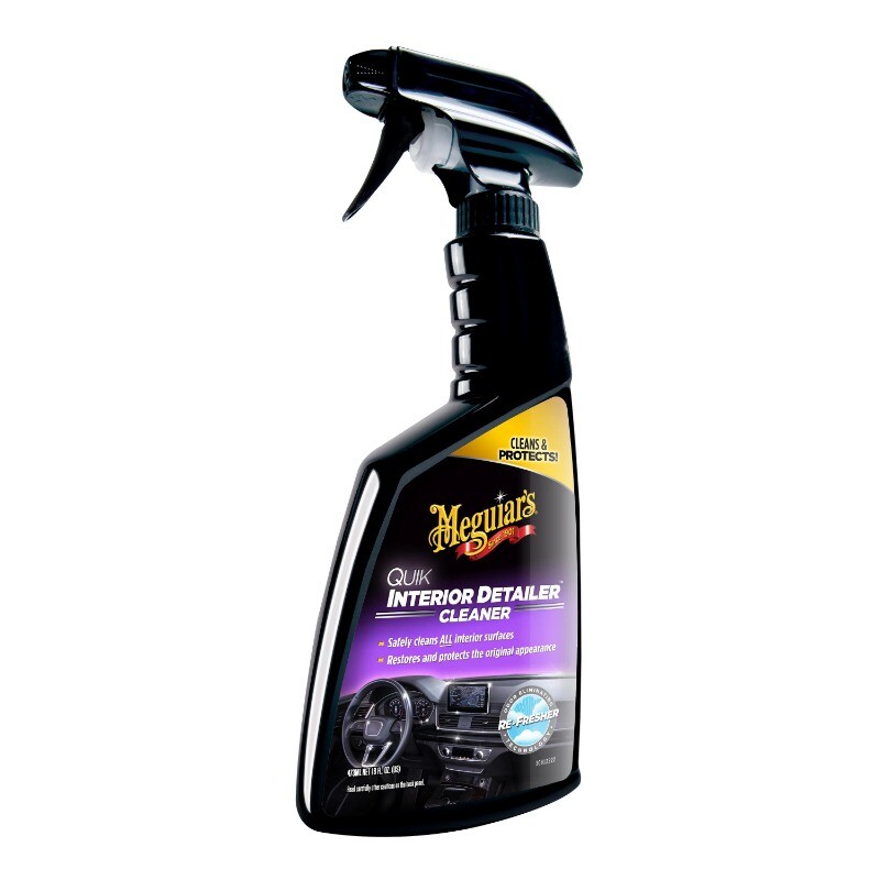 Quik Interior Detailer Cleaner Spray Bottle Quickly Cleans Leather Rubber 16 Oz