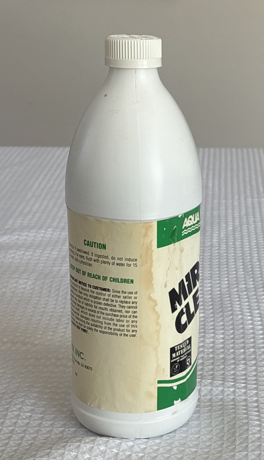 1993 Aqua Mix Miracle Cleaner Neutral pH Multipurpose Concentrated Spearmint 1qt
