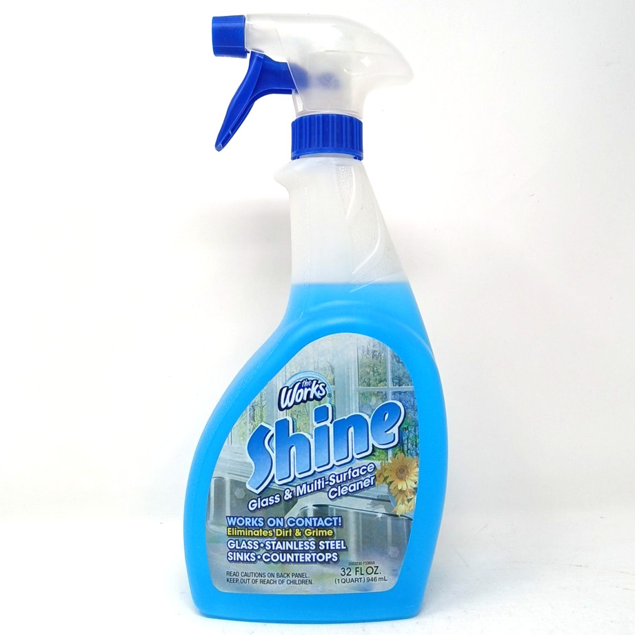 The Works Shine Glass & Multi Surface Cleaner 32 Fluid Ounces Hard to Find