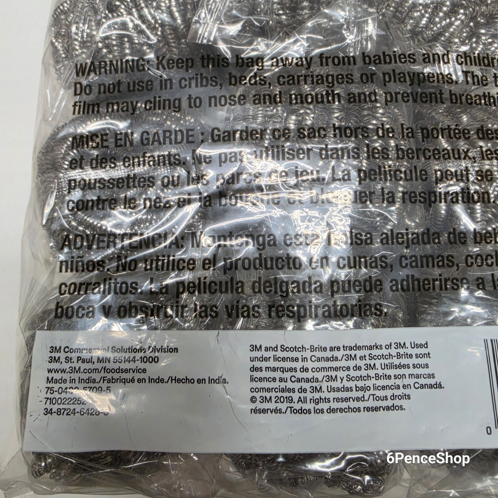 3M SCOTCH-BRITE 12PCS STEEL WOOL SCRUBBER PADS, 12 PACK – STAINLESS STEEL 84cc