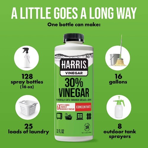 HARRIS 30% Vinegar All-Purpose Cleaners – Unscented – 32 fl oz