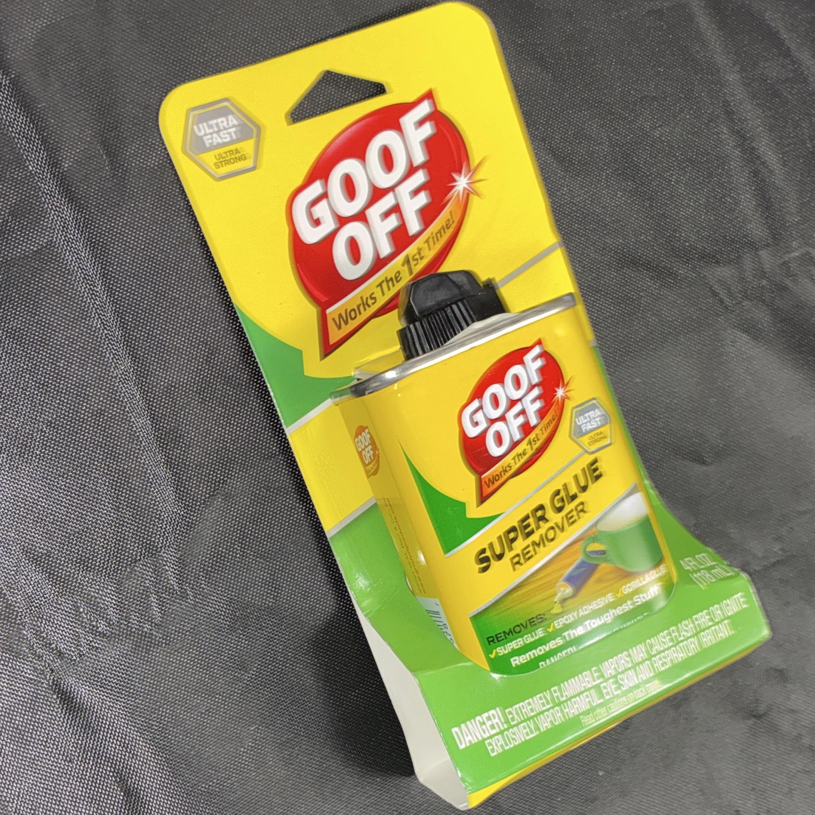Goof Off Ultra Fast Super Glue Adhesive Remover Liquid 4 fl oz/118 mL FG678