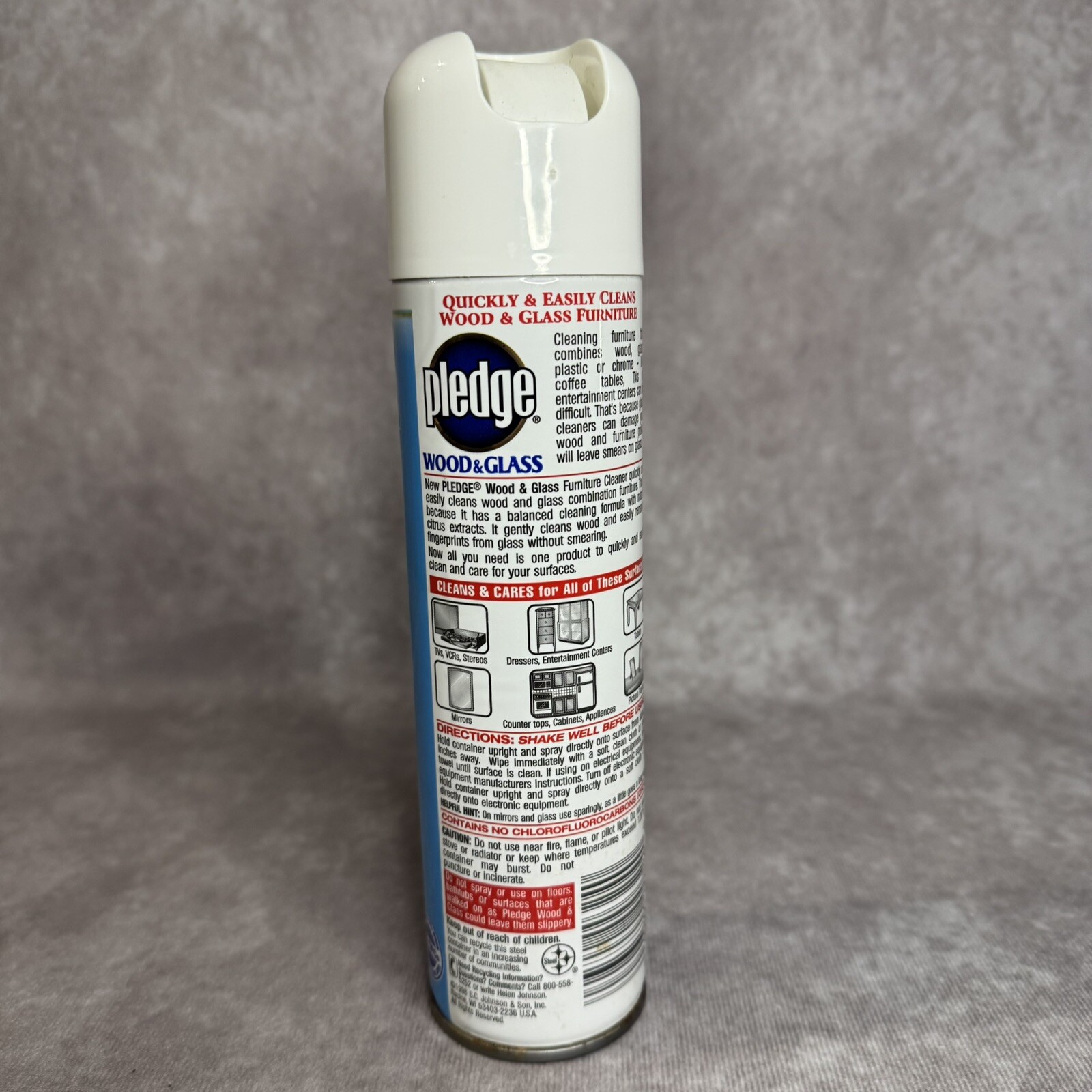Vintage Pledge Streak -Free Glass Wood & Glass citrus scent 10.oz N.O.S.