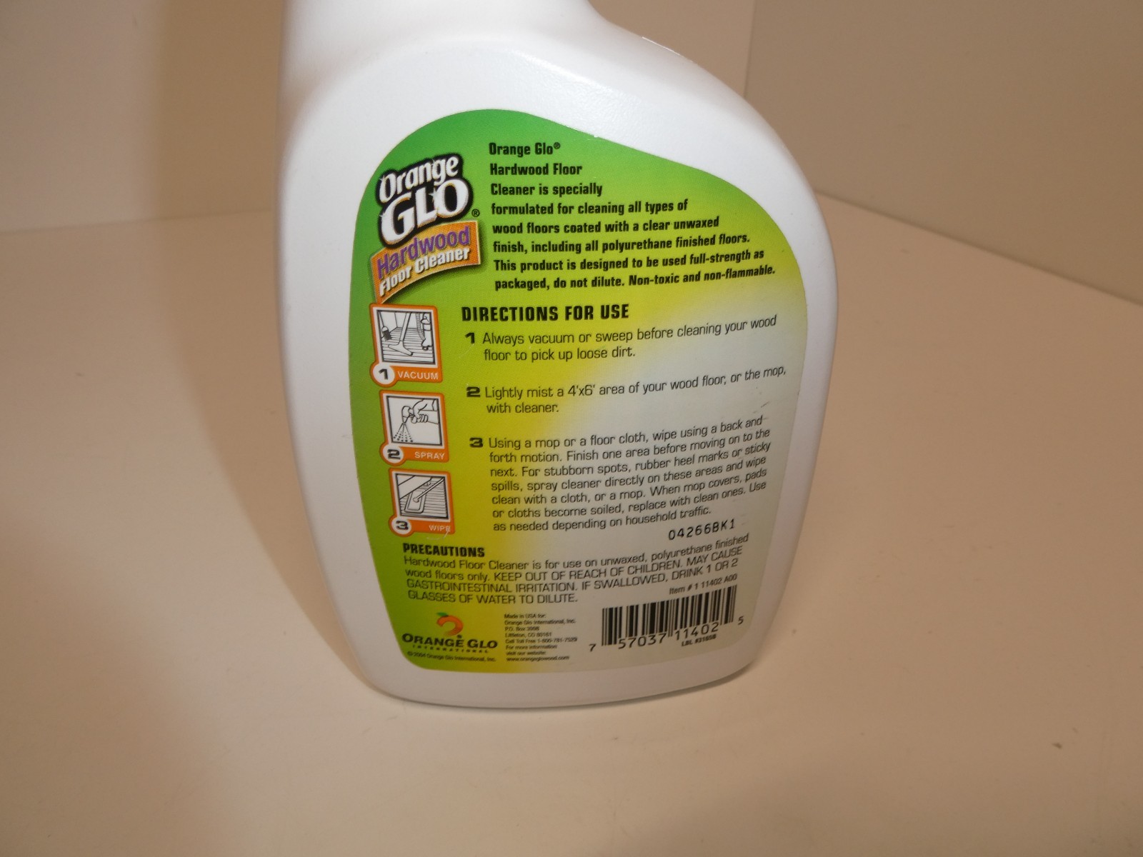 ORANGE GLO 32 OZ. HARDWOOD FLOOR CLEANER ORIGINAL FORMULA NEW SEALED NOS