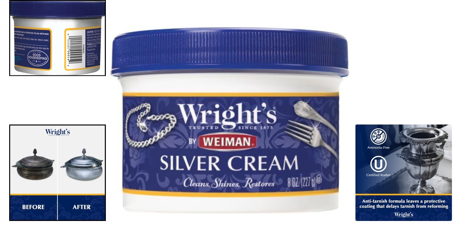 Cleaner and Polish Cream – 8 Ounce – Ammonia Free – Gently Clean