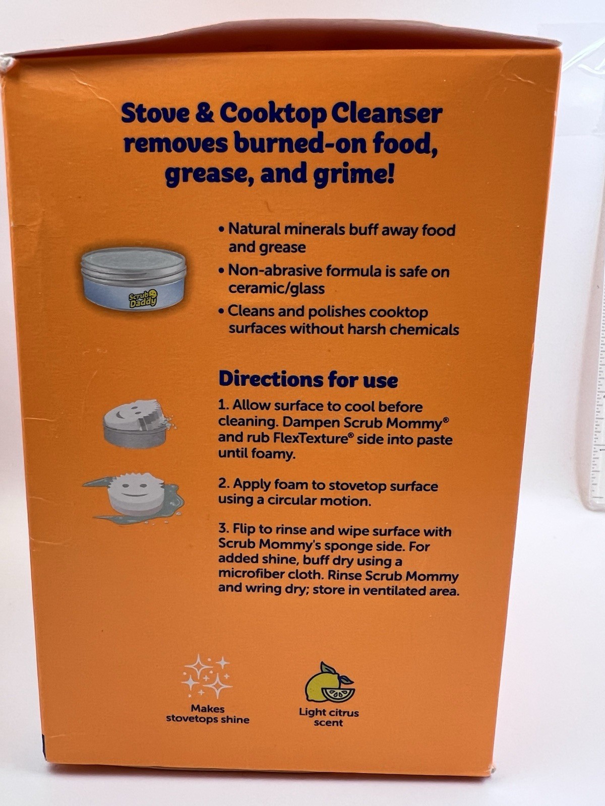 New Scrub Daddy Tangerine Cleaner Natural Cleaning Paste 3 Piece Set Stove Top