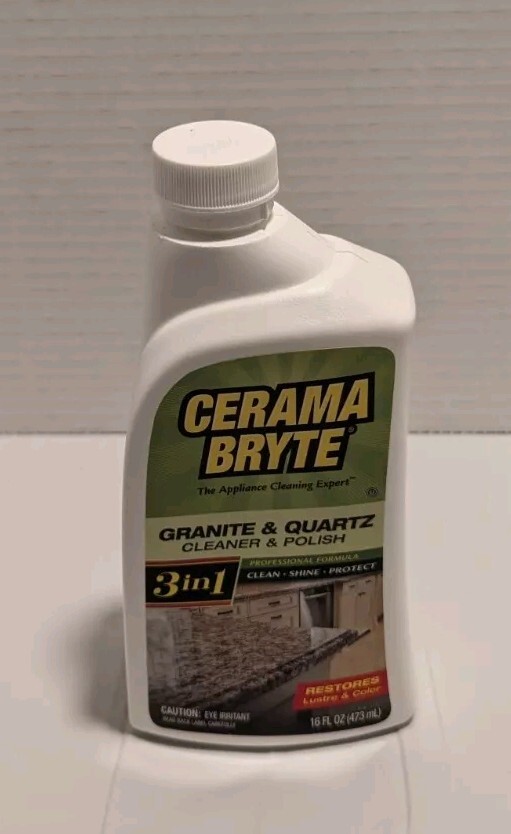 CERAMA BRYTE Granite & Quartz Cleaner & Polish 3 in 1. 16 Ounces. NEW
