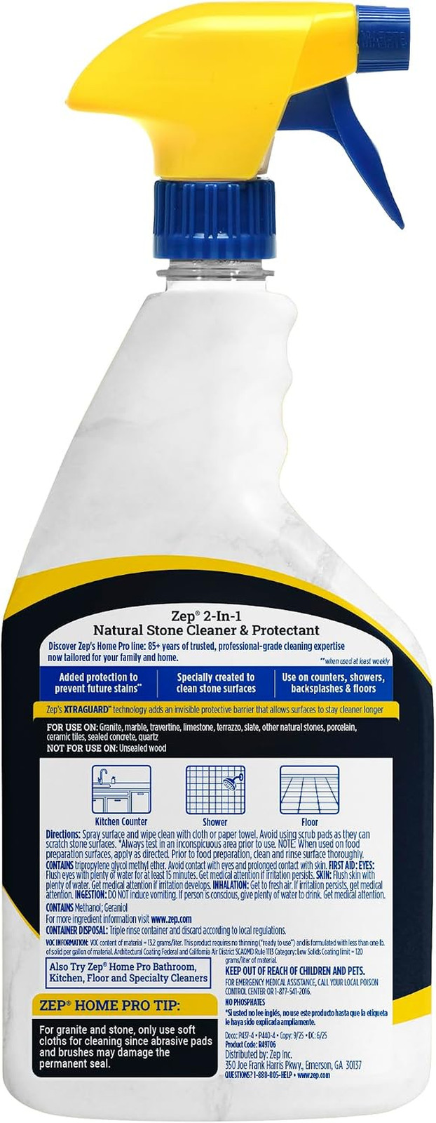 Home Pro 2-In-1 Natural Stone Cleaner & Protectant. 24 Fl. Oz. (Pack of 1)