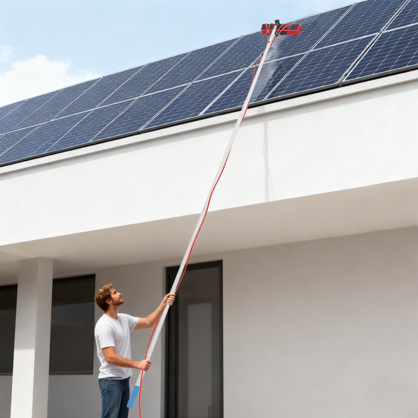 Cleanbrush & Pole Cleaning Kit For Solar Panel Outdoor Window Cleaning Pole Kit