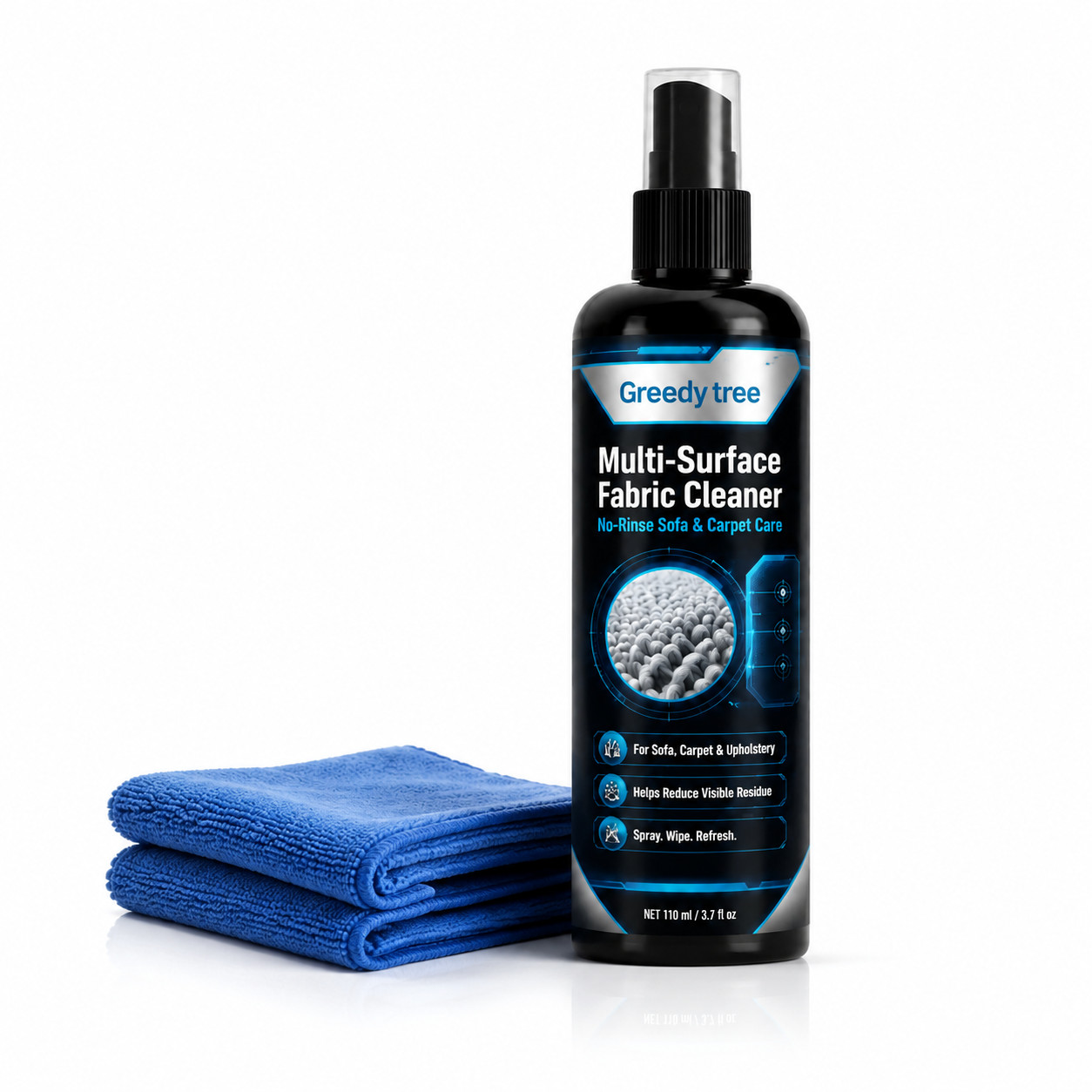 Sofa Mattress Dry Cleaner 110ML, Waterless, for Clothes Carpet Curtain