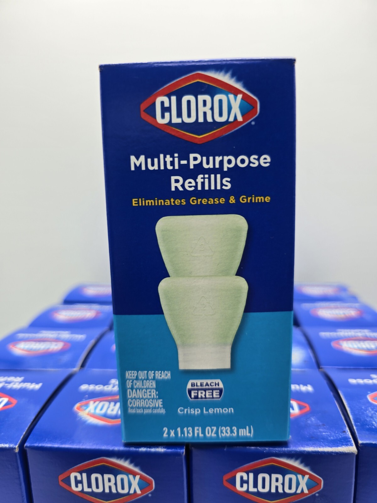 Lot Of 17 Clorox Multi-Purpose Cleaner Refills 2 pack Crisp Lemon New in Box
