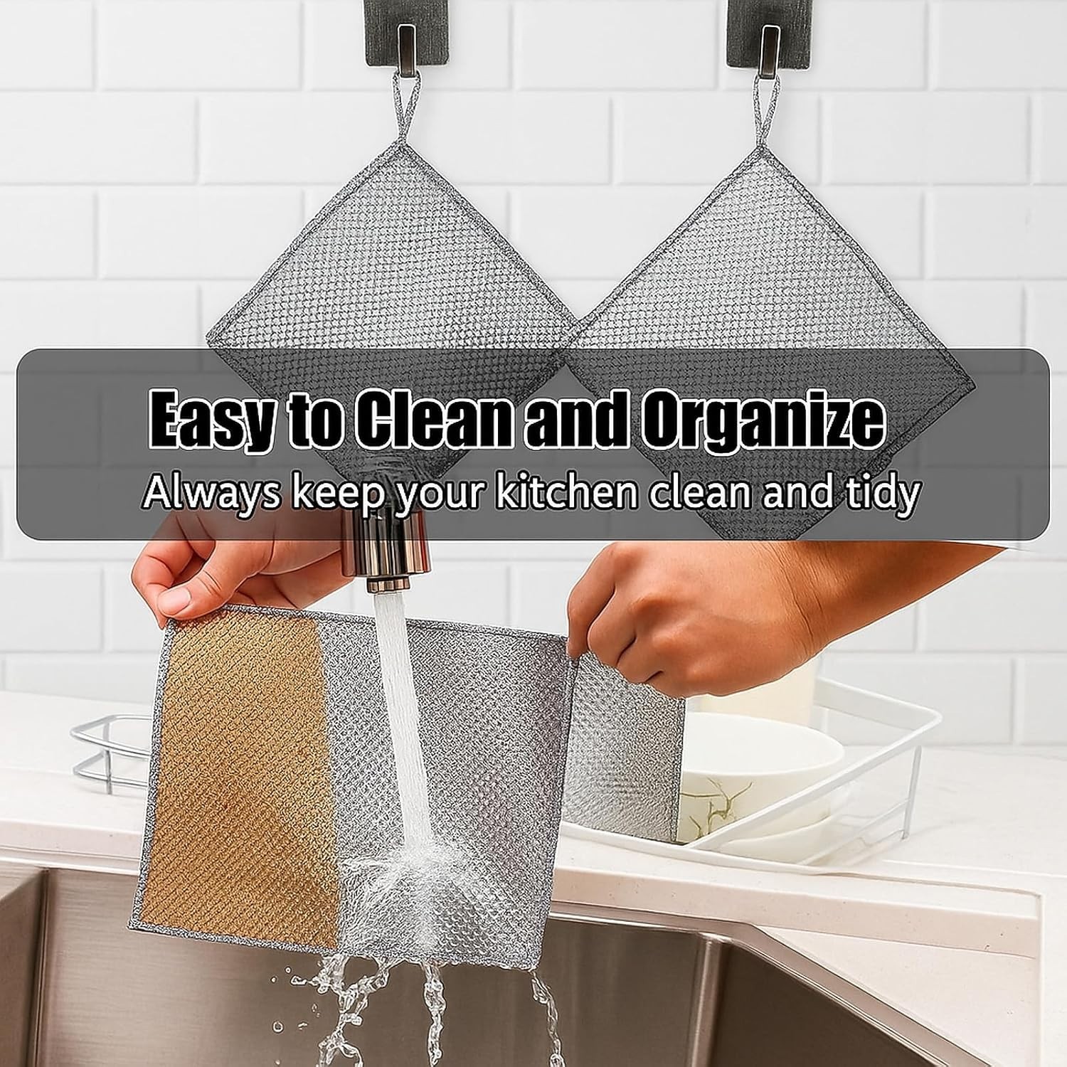 Odor-Free 3-Layer Stainless Steel Scouring Pad – 6PCS, For Effortless Cleaning
