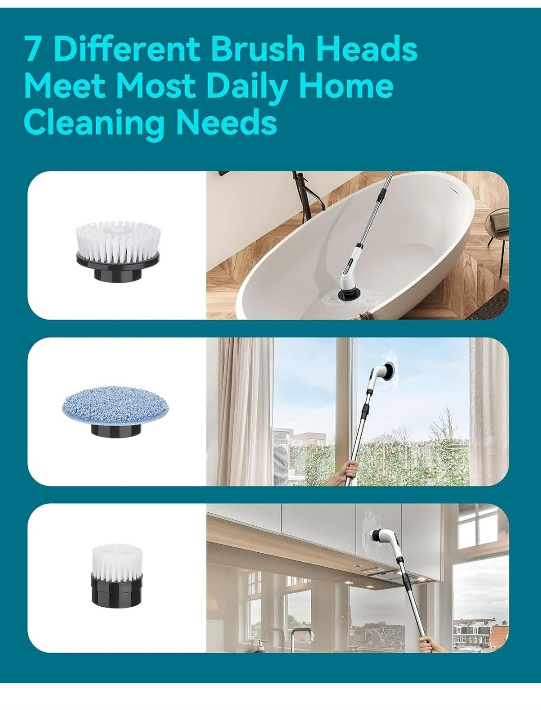 Highyes Electric Spin Scrubber 7-in-1 – Cordless, Waterproof, Rechargable NiB
