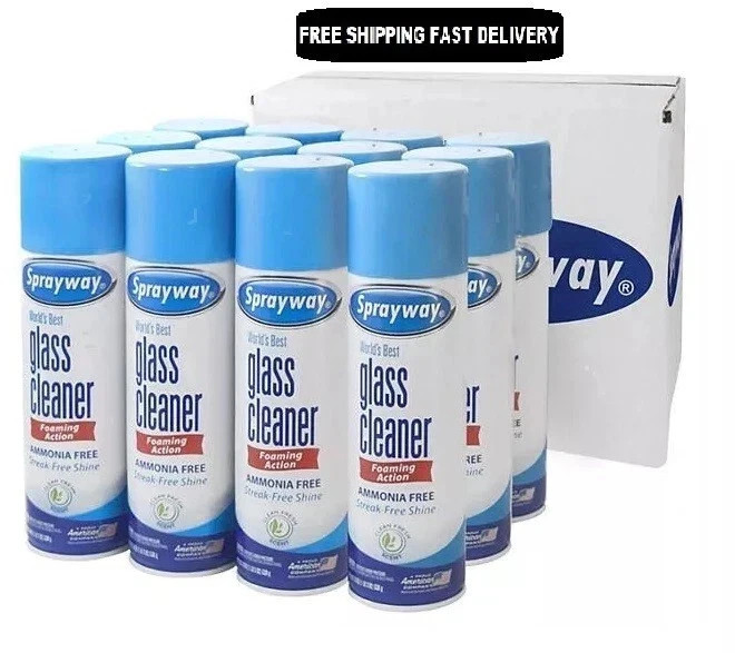 24 Pack Sprayway Glass Cleaner, 19oz FREE SHIPPING