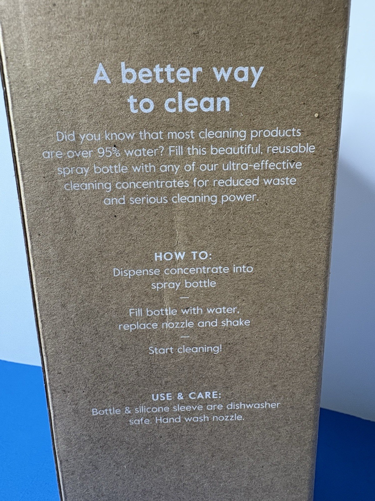 Grove Collaborative Glass Spray Bottle With Gray Silicone Sleeve NIB 16 Oz