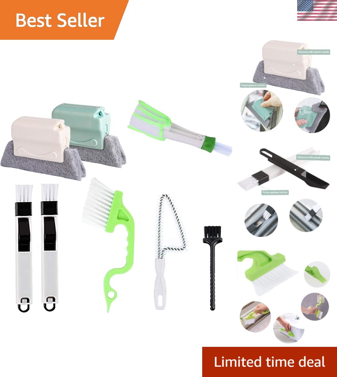 Durable Triangular Gap Brushes Set – Perfect for Air Vents & Sliding Doors