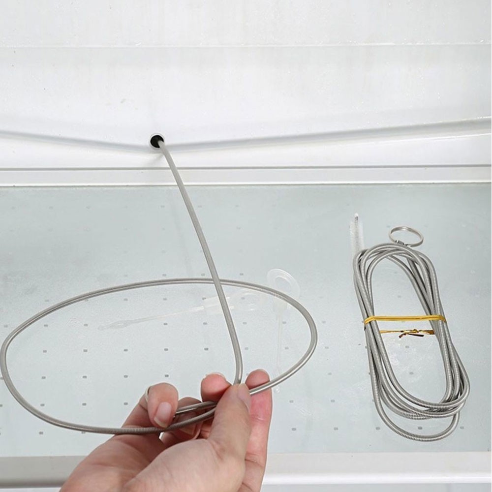 1M Flexible Drain Pipe Clean Brush Kitchen Bathroom Sink Hair Clog Remover Tool