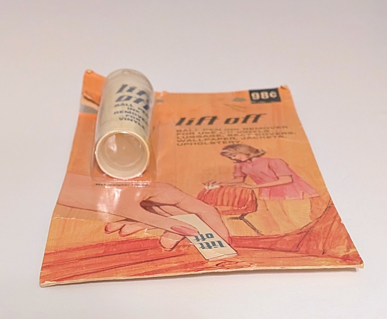 Vintage Lift Off Ball Pen Remover Stick .5 oz NEW IN PACKAGE Eversharp Pen Co.