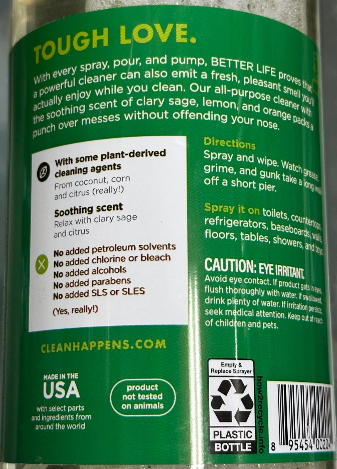 (2-Pk) BETTER LIFE All-Purpose Kitchen Odor Refresher Cleaner CLARY SAGE CITRUS