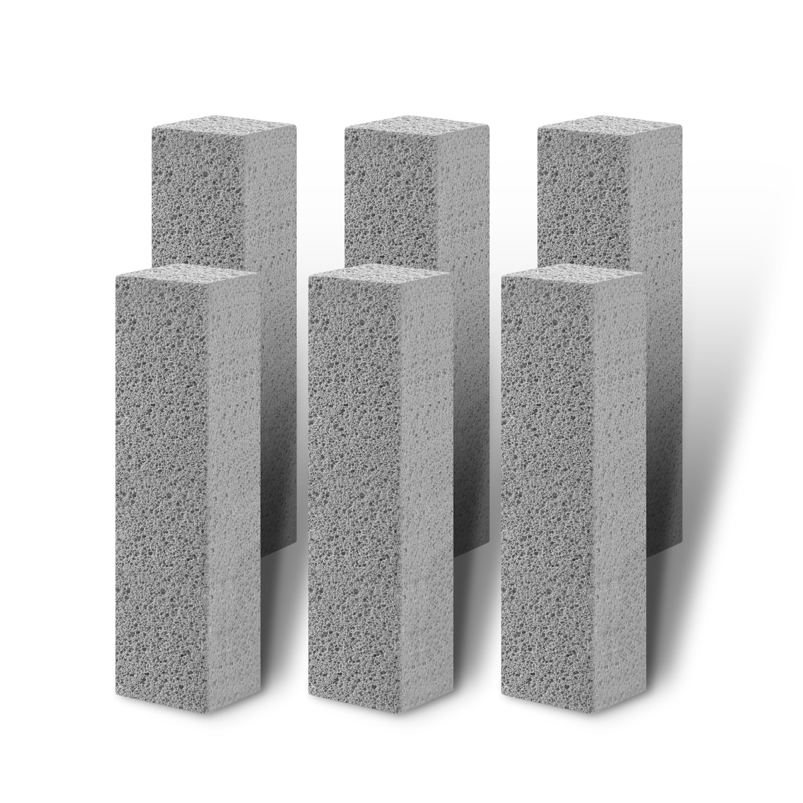 6 Pack Pumice Stone for Toilet Kitchen Sink Bathtub Grill Cleaning Bowl Stick