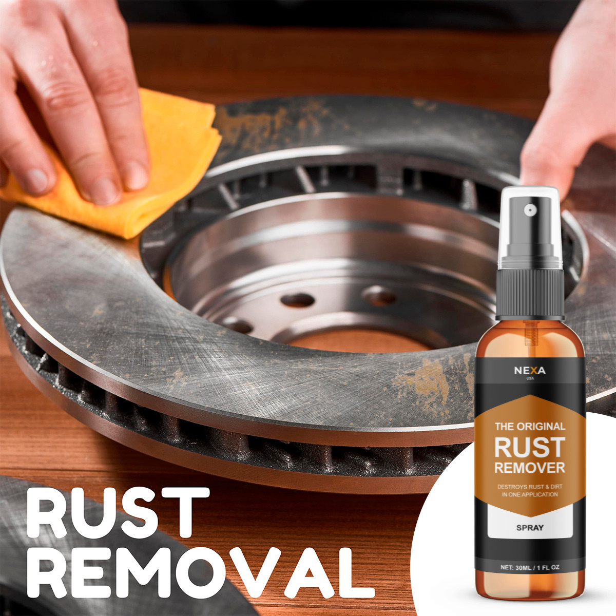 NEXA Rust Remover Spray – Fast-Acting Multi-Surface Cleaner | Removes Rust, 50mL