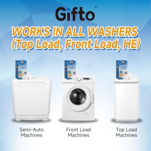 Gifto Washing Machine Cleaning Tablets, Individually Wrapped 15 Count, Fresh …