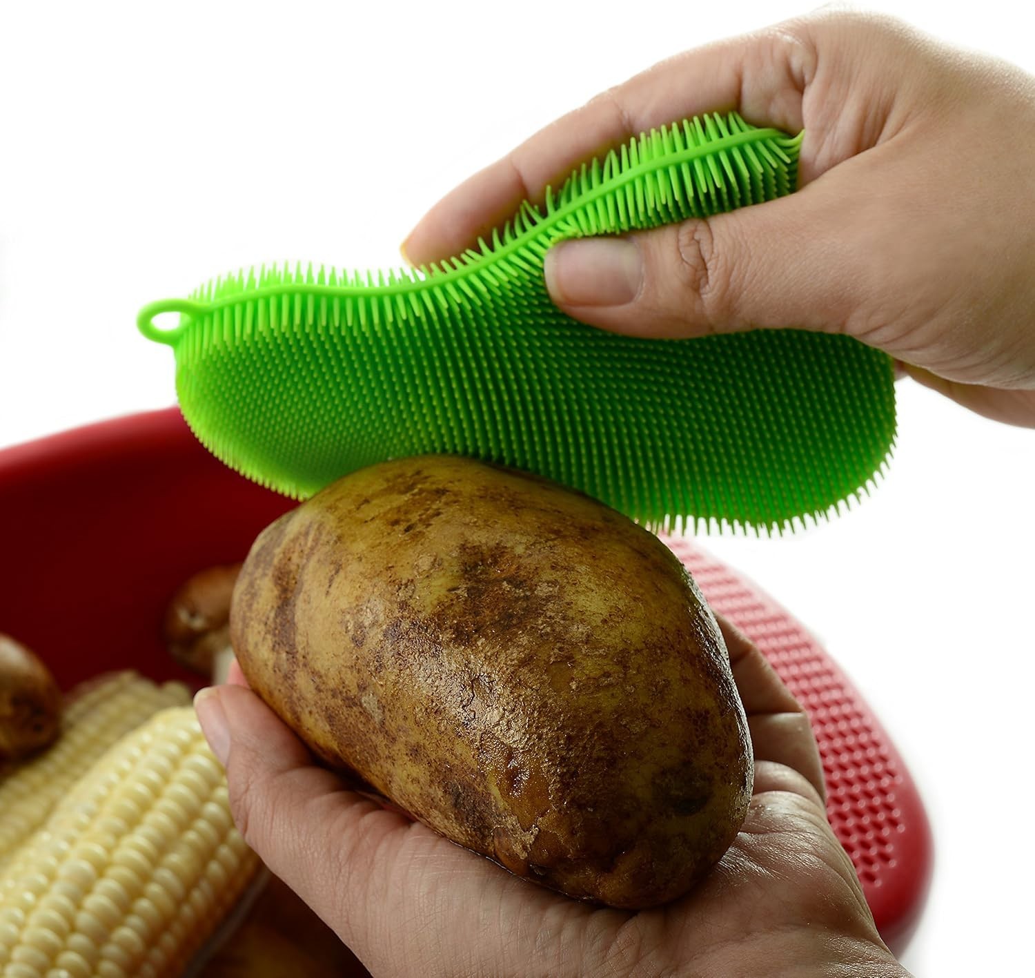 Versatile Double-Sided Silicone Dish Brush – Heat Resistant & Dishwasher Safe