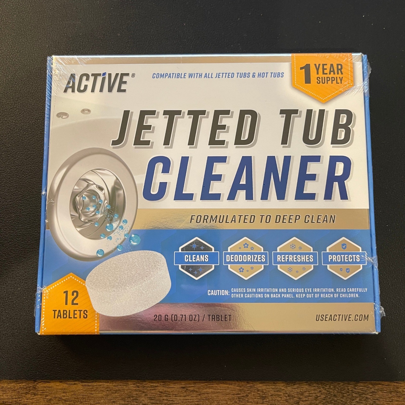 Active Jetted Tub Cleaner 12 Count Tablets 1 Year Supply for Hot Tubs Whirlpools