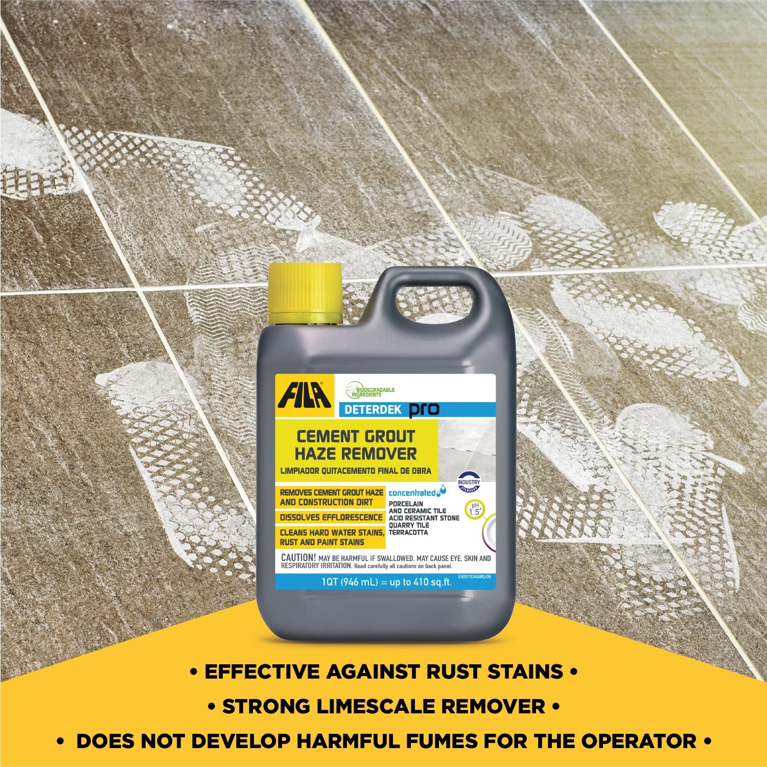 , DETERDEK PRO Cementitious Grout Haze Remover, Effective Against Rust Stain,…