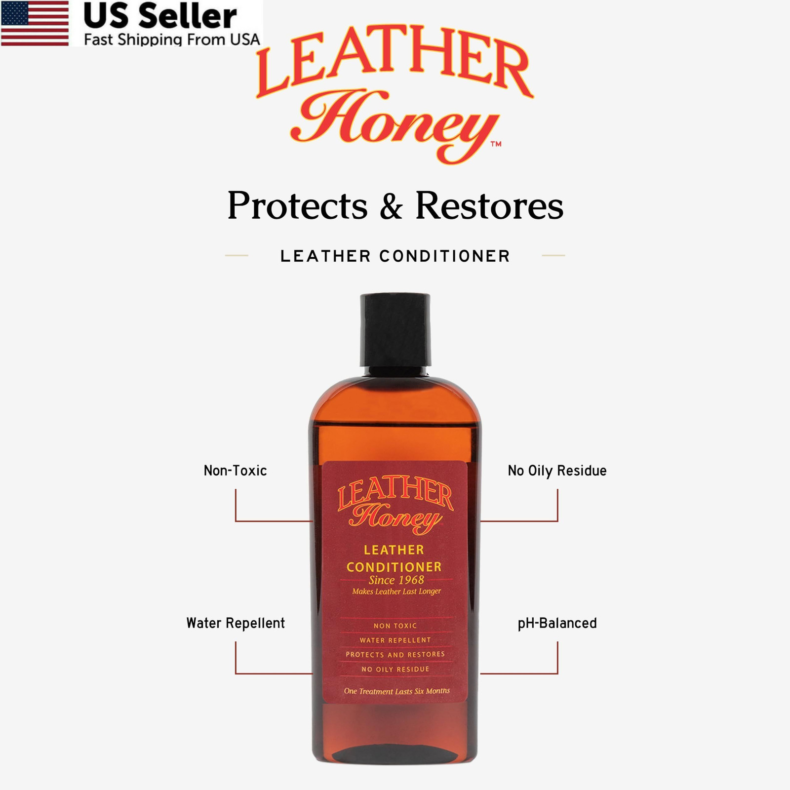 Leather Honey Conditioner, Since 1968. for All 8 Fl Oz (Pack of 1)