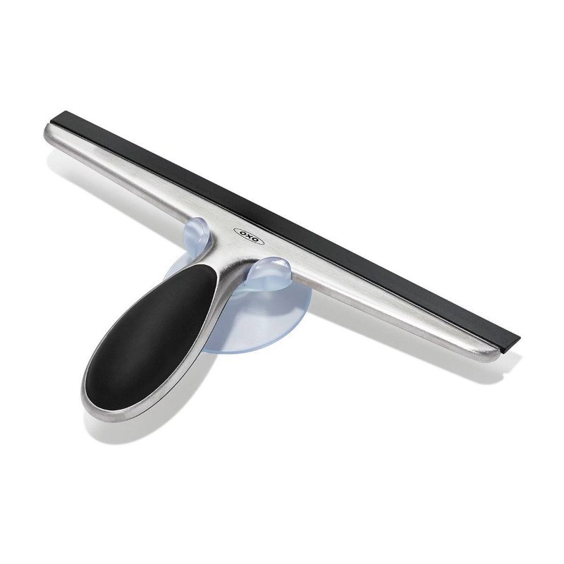 Stainless Steel Squeegee: Durable for Bath & Window, with Hook, 6in H