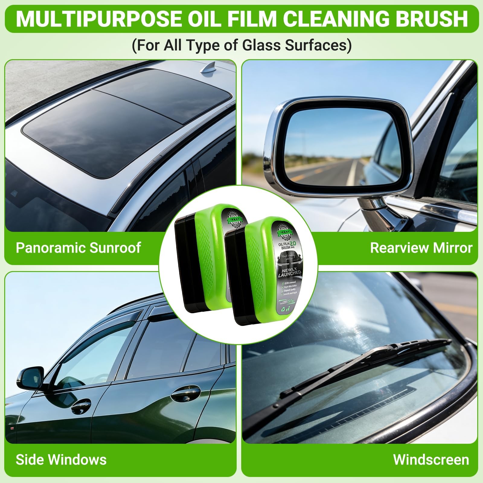 2026 Upgraded Clear Vision Glass Cleaner 2-piece Set, 2.0 Upgraded Oil-Free c…