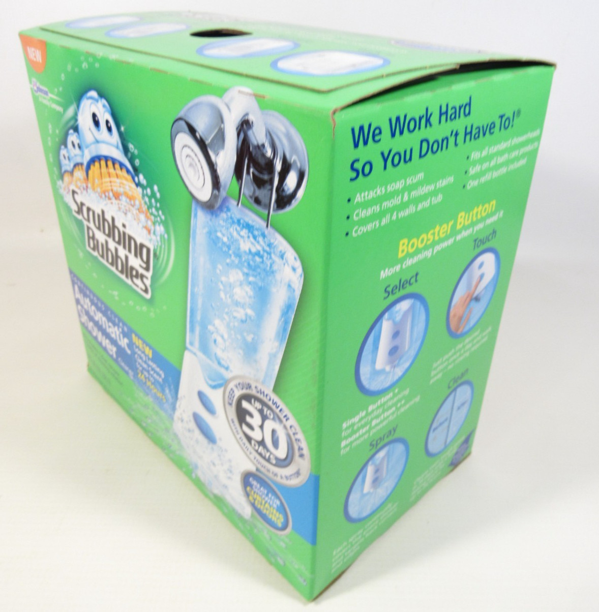 NEW Scrubbing Bubbles Automatic Shower Cleaner Bathroom 2 Button Booster Set Kit