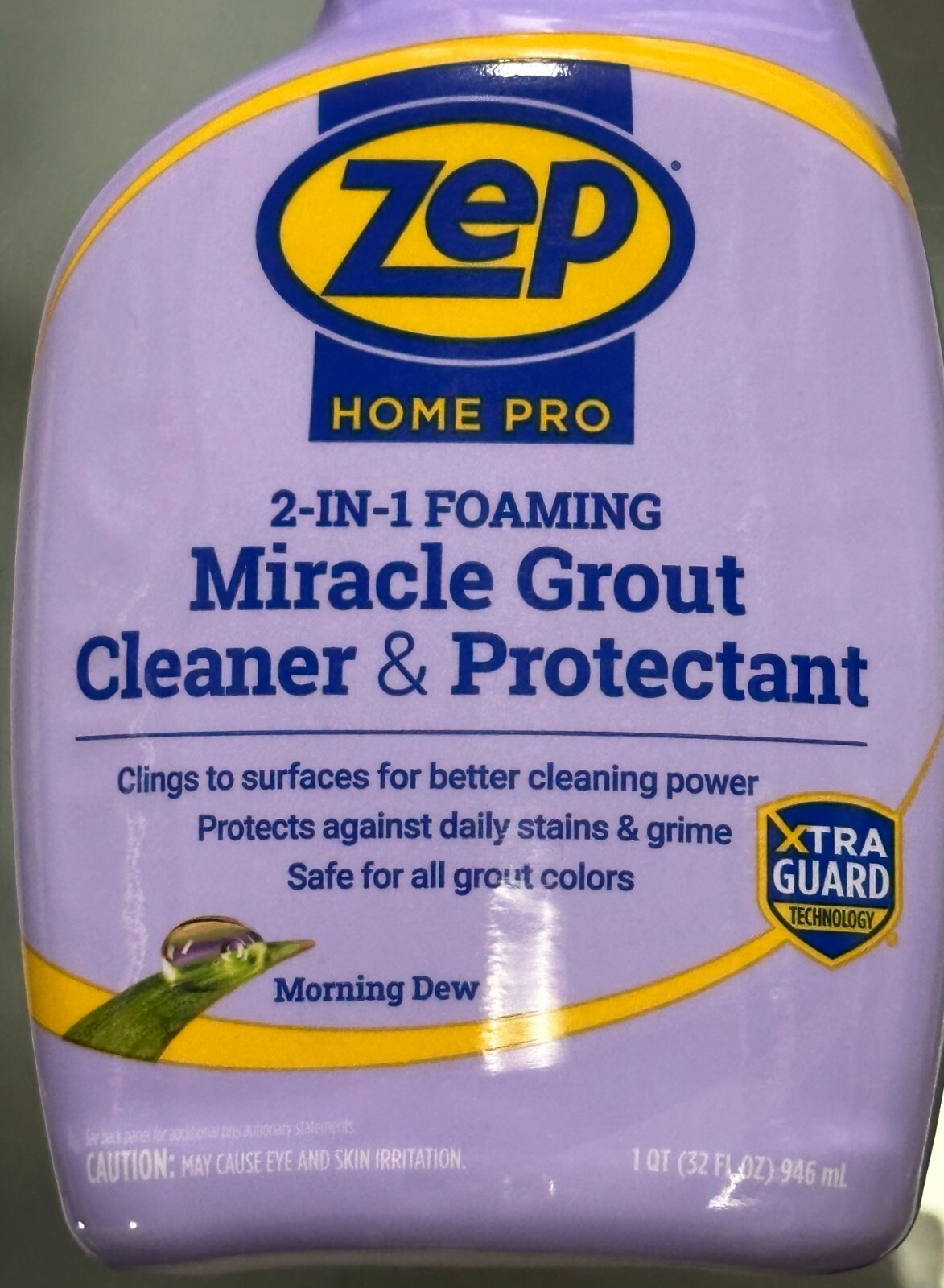 Zep PRO 2-in-1 FOAMING MIRACLE GROUT CLEANER & PROTECTANT 946ml Morning Dew