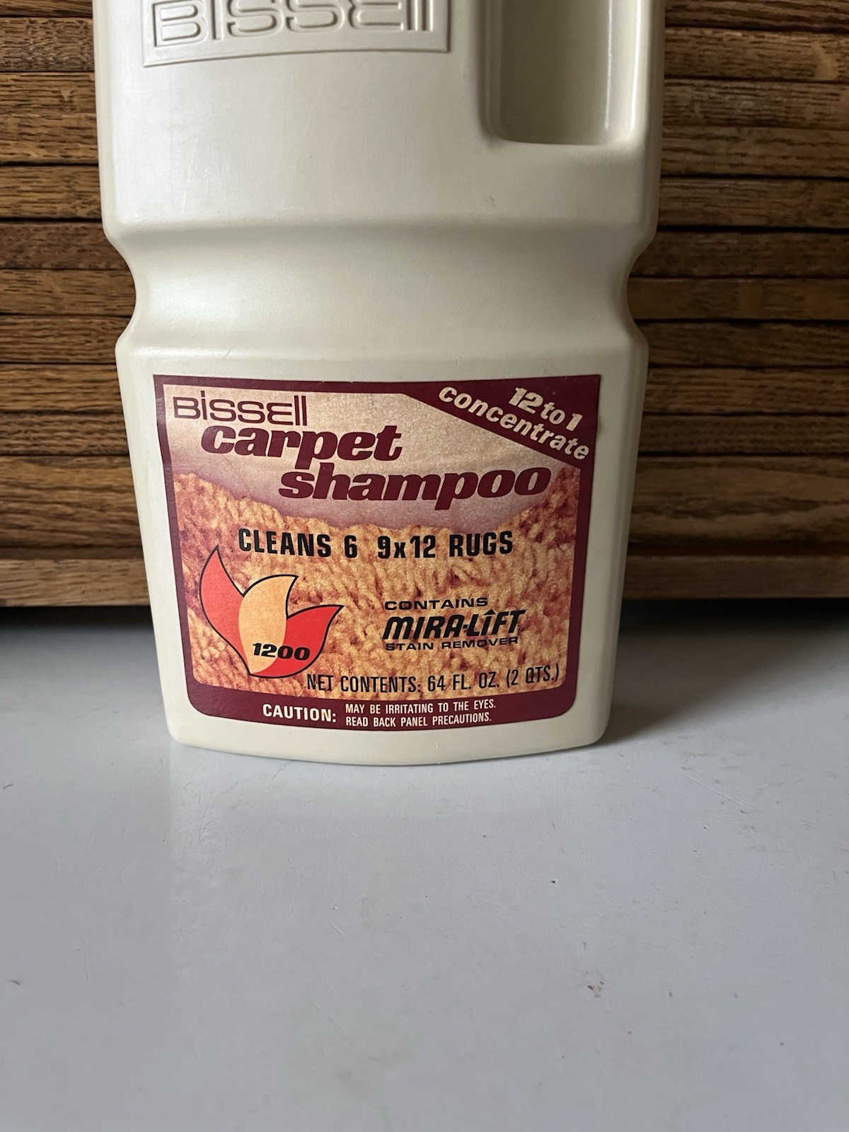 Vtg Bissell Carpet Shampoo 12 To 1 Concentrate 64 FL OZ Mira-LIFT Stain Remover