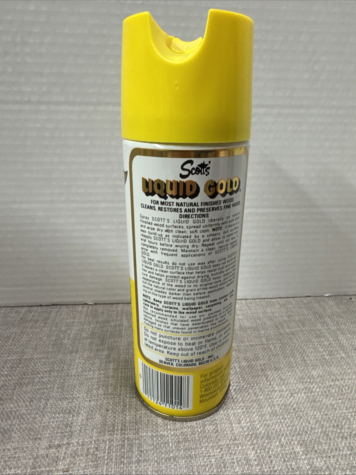 Rare Vintage Scott’s Liquid Gold 14 oz Lemon Scent Wood Cleaner Prop
