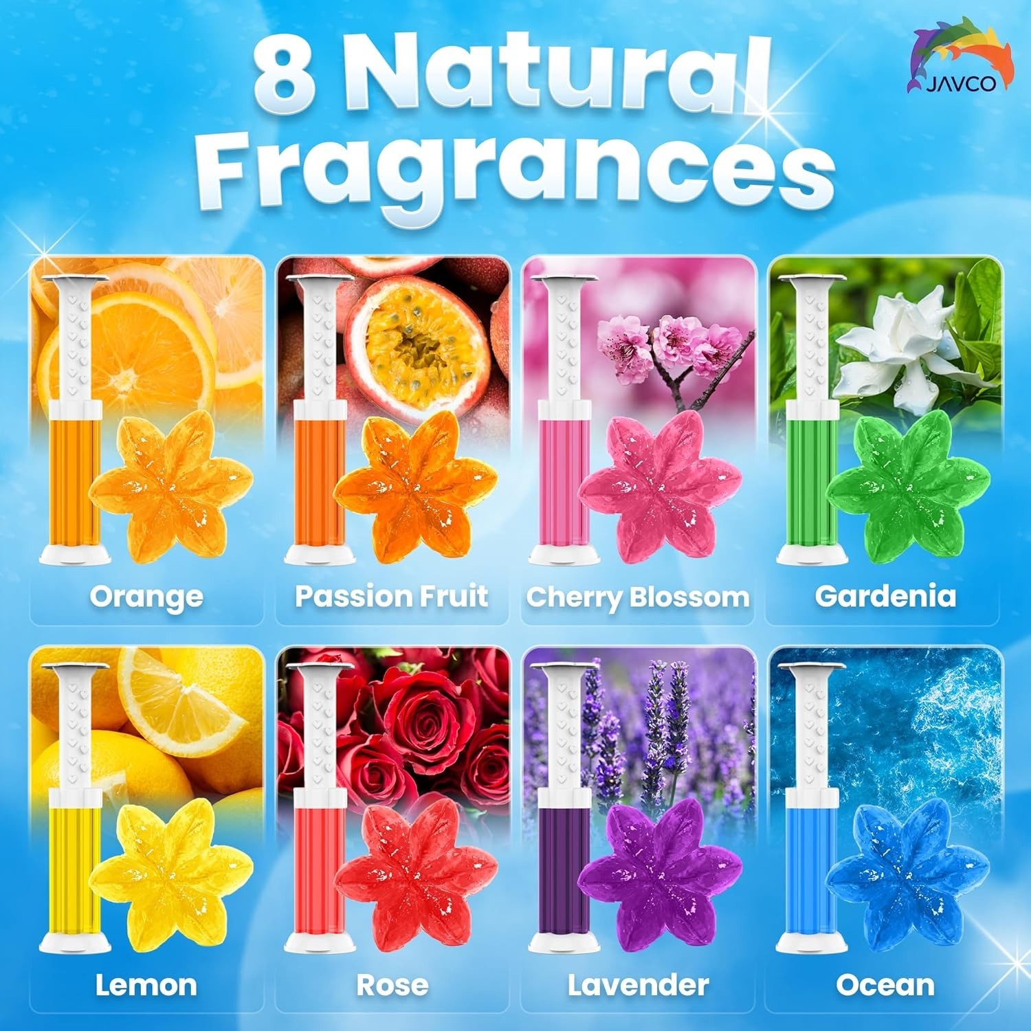 Toilet Gel Stamps, 96 Flower Stamps Toilet Bowl Freshener, Long Lasting Toile…