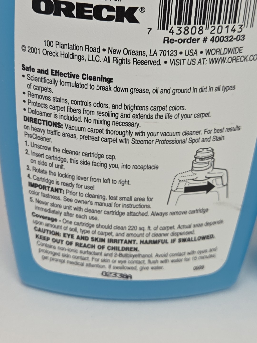3 Oreck Professional Full Release Carpet & Hard Floor Cleaner SEALED 15 Oz Each