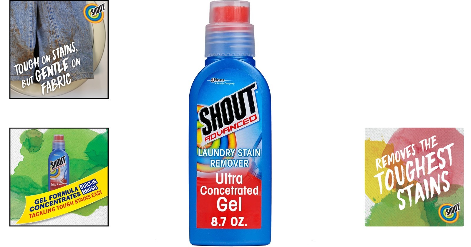 Effortless 8.7oz Stain Remover Gel with Brush – Ultimate Laundry Solution