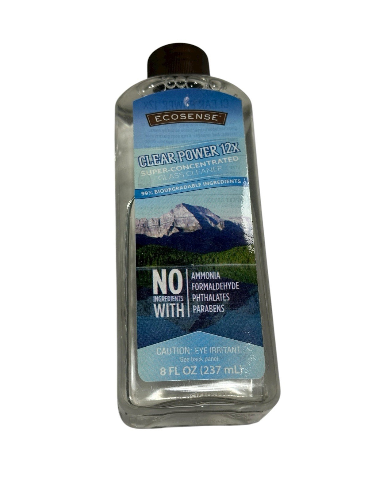 NEW ecosence cleaner 8 fl oz clear power 12X super concentrated GLASS CLEANER