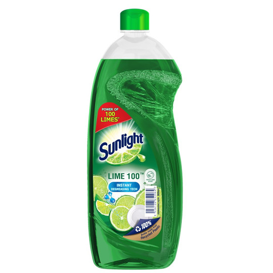 Sunlight Dishwash Liquid Instant Degreasing Tech 800ml Variant – 12 Bottles