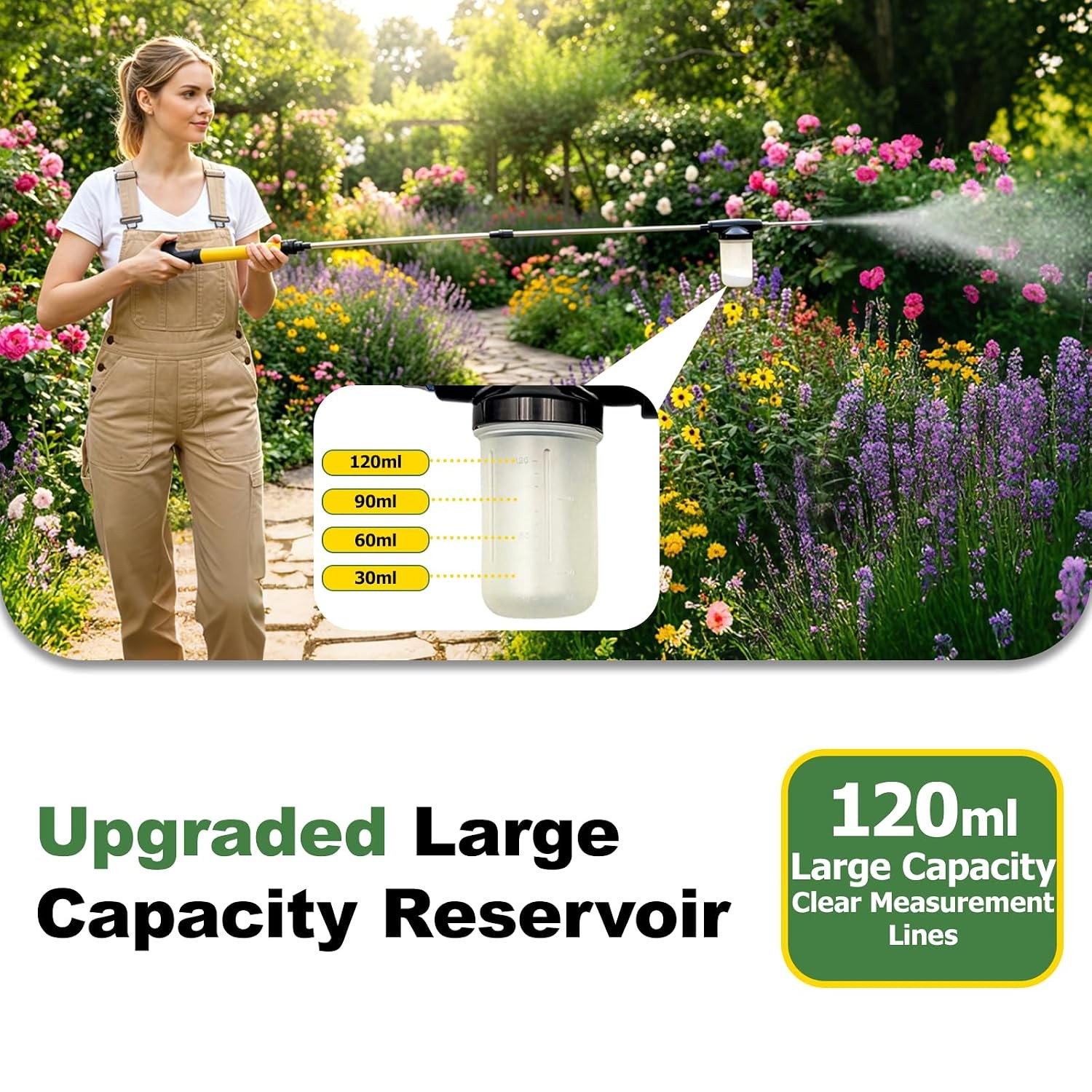 Diatomaceous Earth Powder Adjustable Duster Up to 4 FT Long Reach Powder Duster