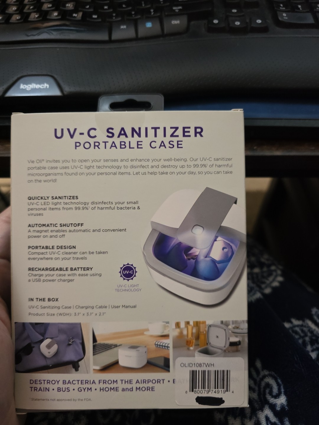 UV-C Light Sanitizer Vie Oli Portable Case NIB Sterilizer Disinfector
