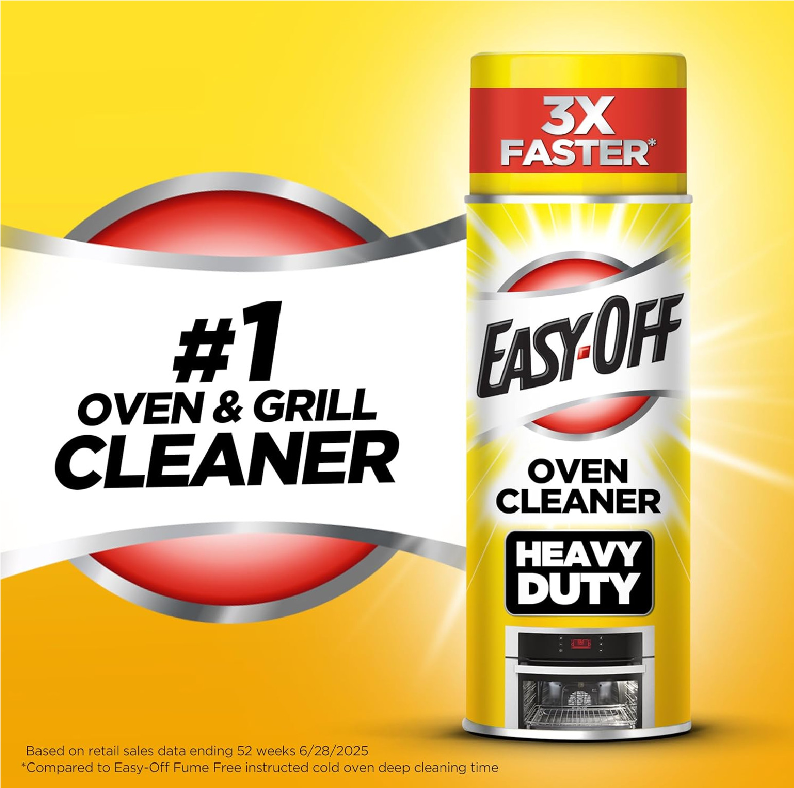Easy-Off Heavy Duty Oven Cleaner Foam, Removes Grease & Burned-On Food, 14.5oz