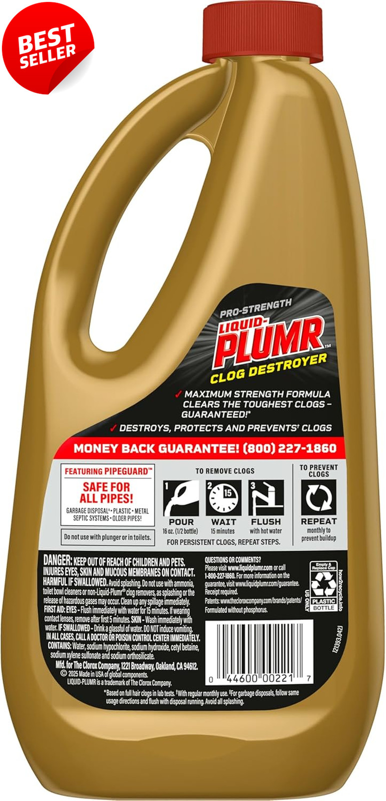 Liquid Plumr Pro Strength Drain Cleaner Clog Destroyer 32 Oz – US