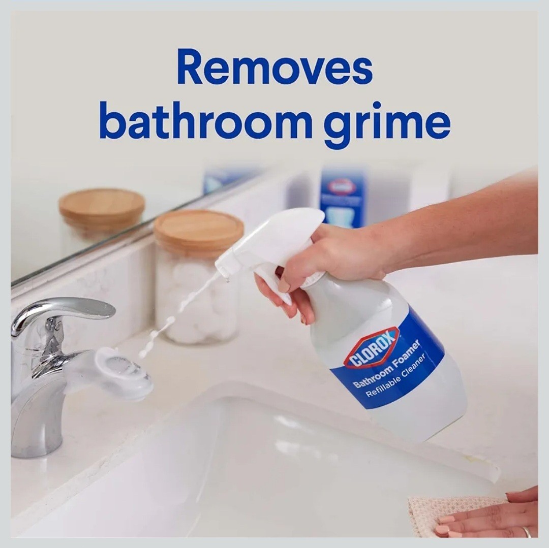 3x Clorox Bathroom Foamer Concentrated Cleaner Refills Refillable Spray Bottle 9