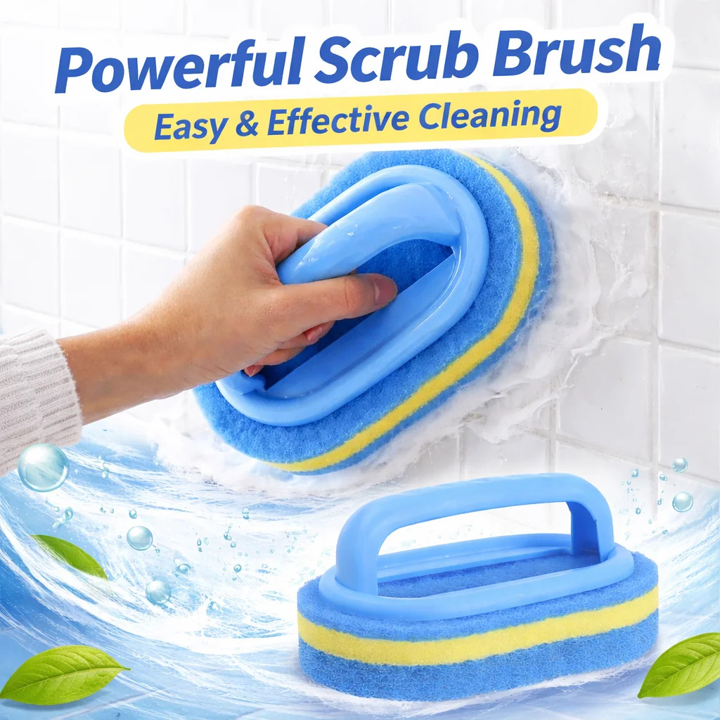 Household Cleaning Brush with Handle Dish Soap Bathroom Kitchen Tub Thicken Scru