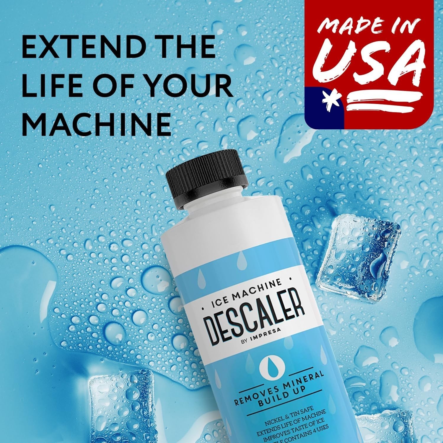 Ice Maker Cleaner & Descaler – 8 Fl Oz Scale Removal Liquid Descaler – Nickel…